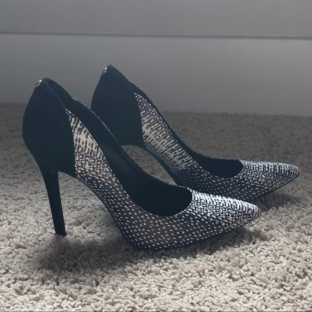 Guess two-tone leopard heels